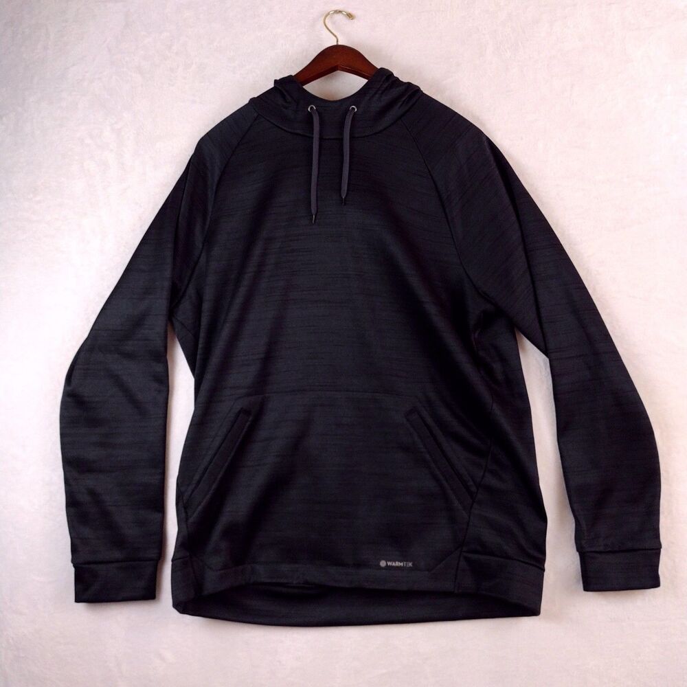 Tek Gear WarmTek Mens XL Tall Black Space Dye Performance Hoodie Pullover‎